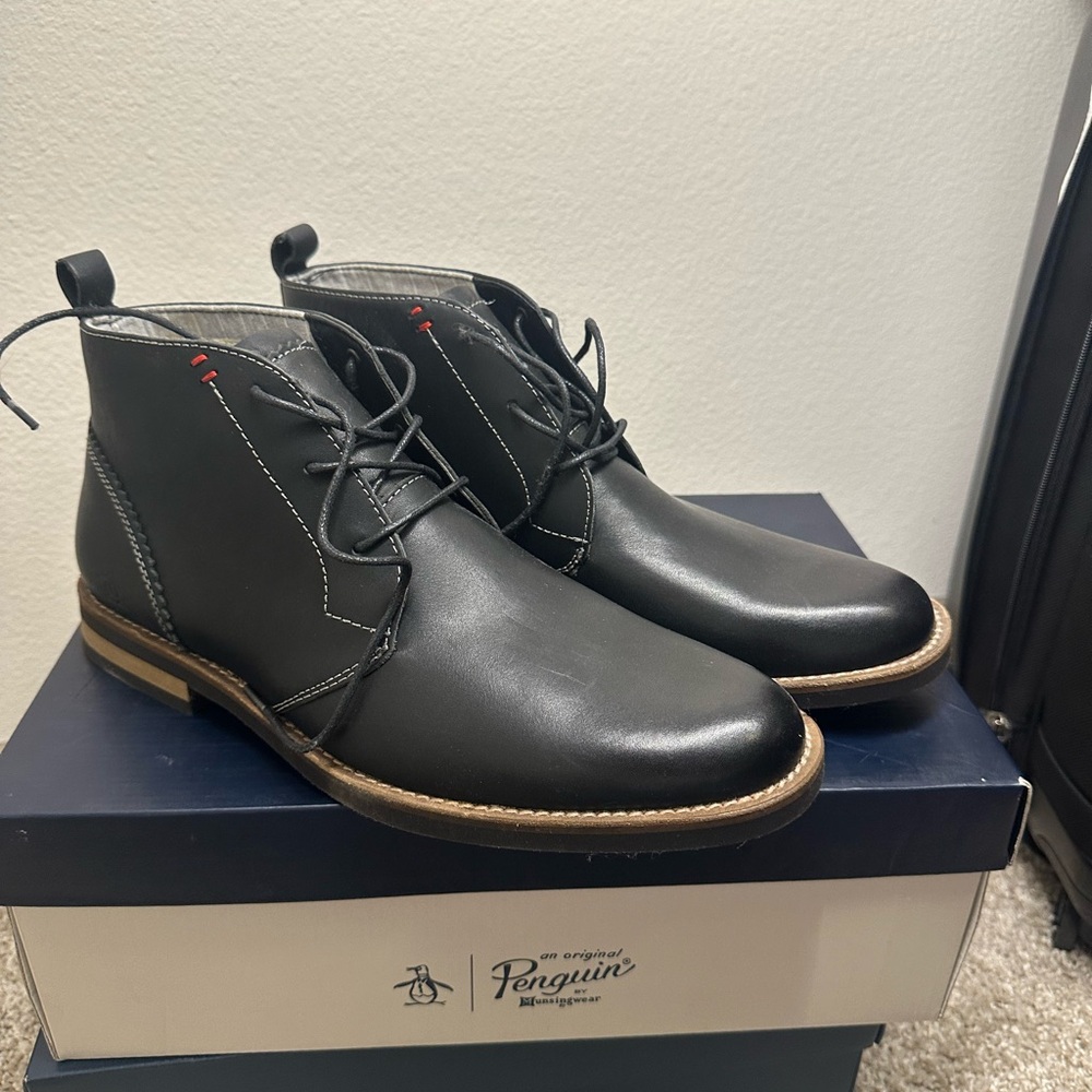 Monty Leather Black Boots